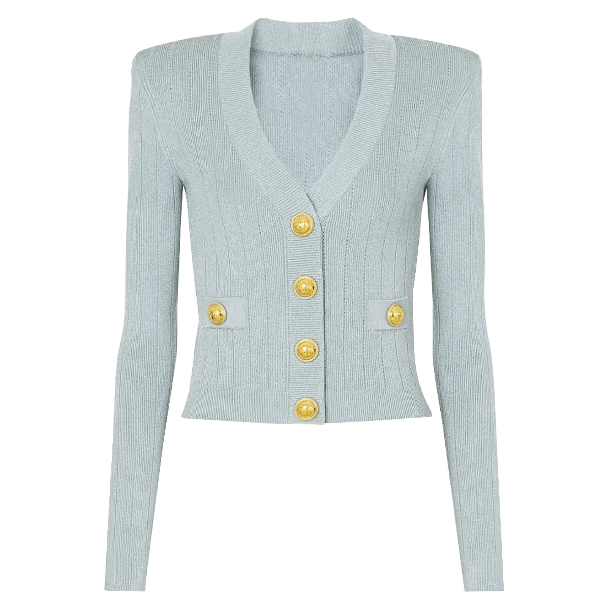 

Spring And Summer New Fashion Classic High-End Commuting Temperament Women's Knitted Sweater Cardigan Long Sleeved Top