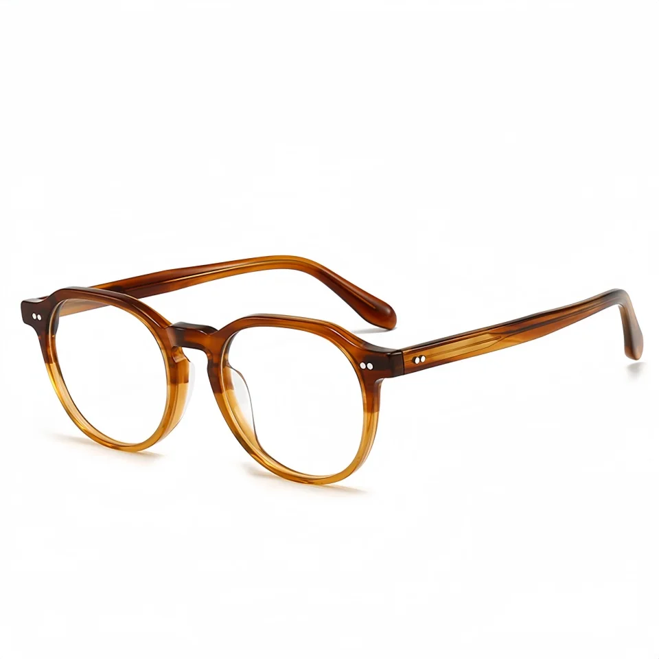 

Новинка 2025, роскошные очки для чтения для близорукости и пресбиопии с защитой от синего света для мужчин, круглая ацетатная оптическая оправа для очков по рецепту в стиле ретро
