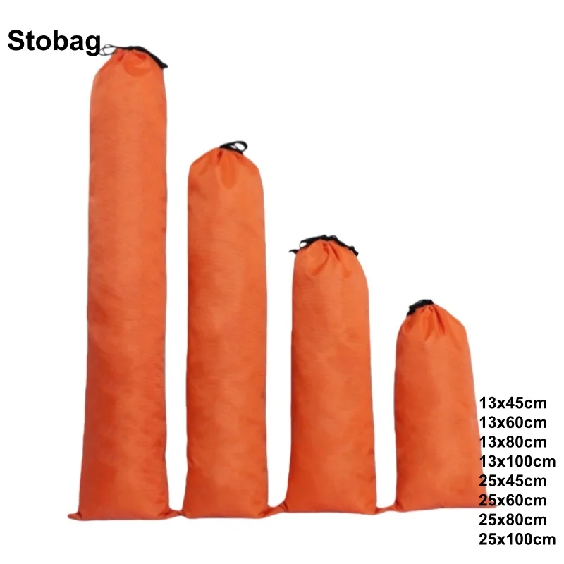 

StoBag 5pcs Long Drawstring Bags Oxford Cloth Waterproof Dustproof Packaging Storage Reusable Travel Organizer Pouch Outdoor