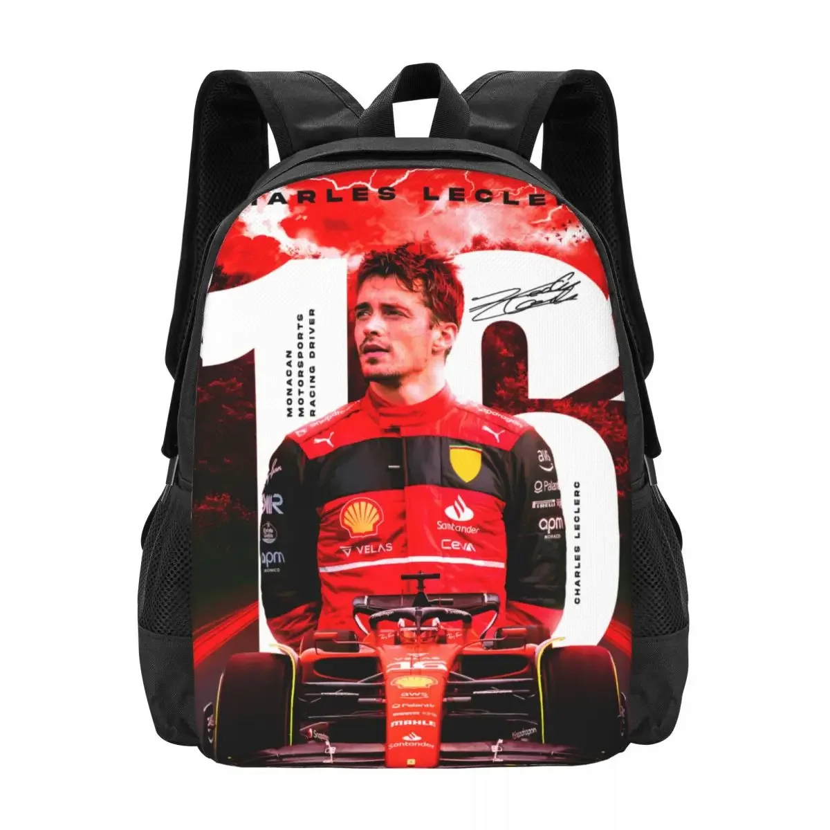 Charles Leclerc 16 Travel Laptop Backpack, Business College School Computer Bag Gift for Men & Women