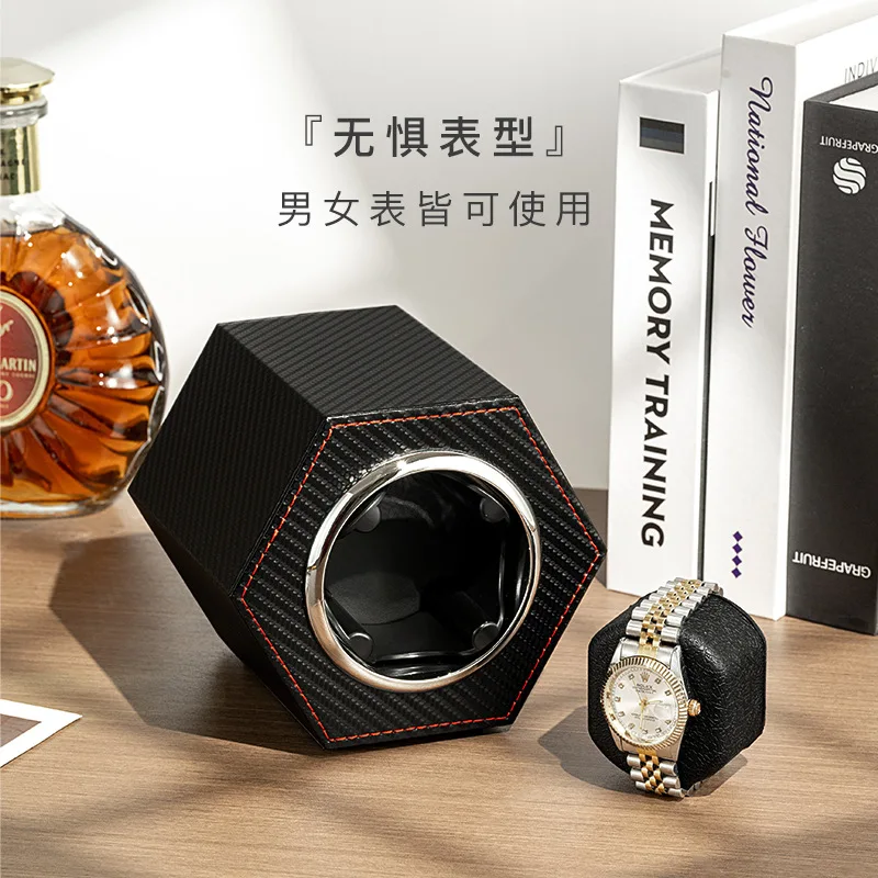 2024 New Watch Winder Mini Single Rotating Box Motor Multi-gear Adjustable Watch Winder New TYPE-C Interface Leather Watch Box