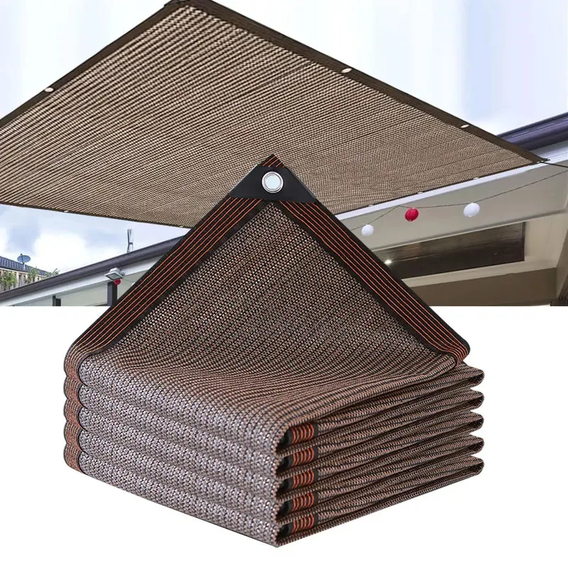 Tela de sombra de malla 3x3, cubierta para toldo de jardín al aire libre para balcón, valla de coche, sombrilla, suministros de jardinería
