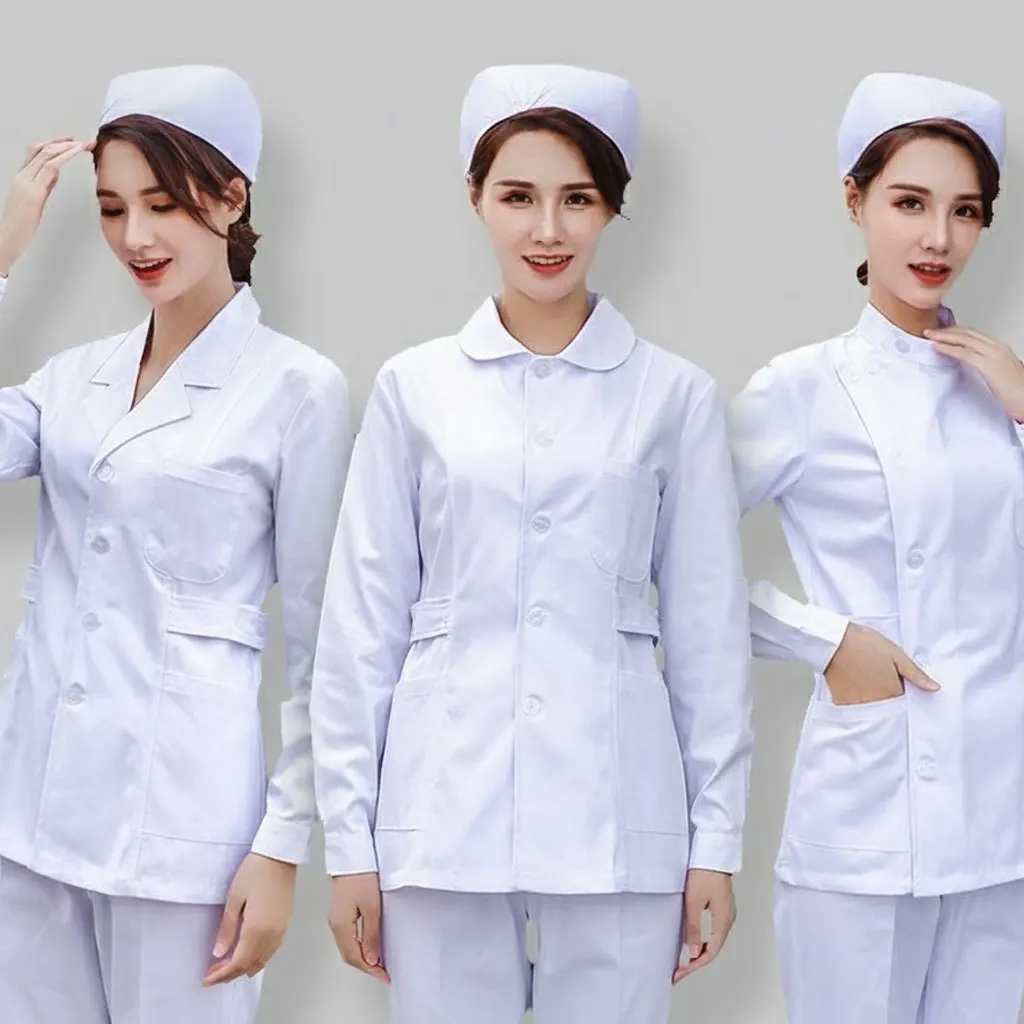 Haut d'uniforme de médecin épais à manches longues – Veste de travail durable