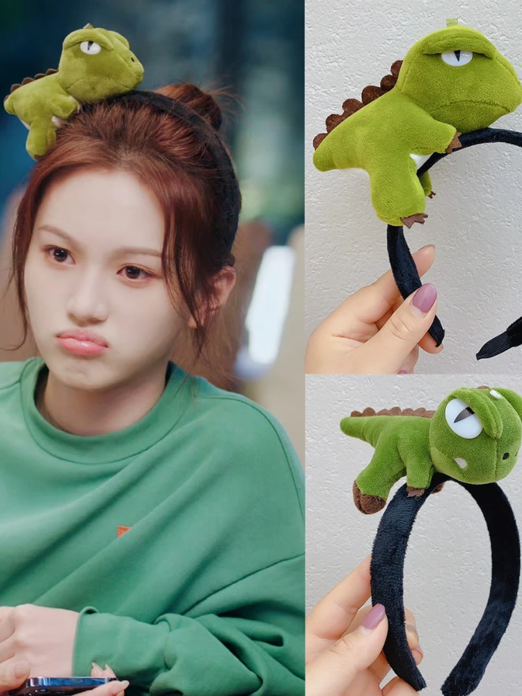 Cute  Cartoon Animal Dinosaur Plush Hair Rope Women Girl headband Party