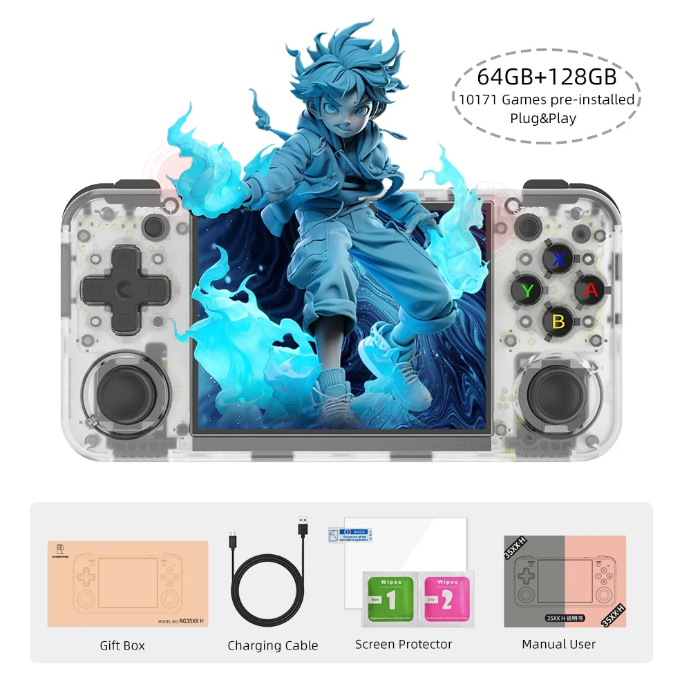 【美品】anbernic rg35xx h 64GB Amazon.com: RG35XX H, Anbernic Retro Handheld Gaming Console with