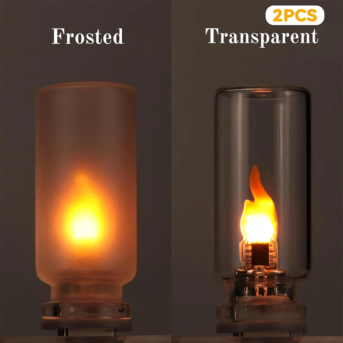 Mini USB Flames LED Night Lights Flickering Frosted Glass Lamp Simulated Flame for Car Home Room Laptop PC Festival Decoration