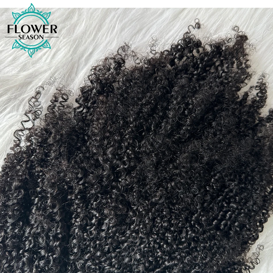 PU Clip em extensões de cabelo, Afro Kinky Curly, 100% cabelo humano, trama de pele sem costura, cabeça cheia Clip-in cabelo, 120g por conjunto