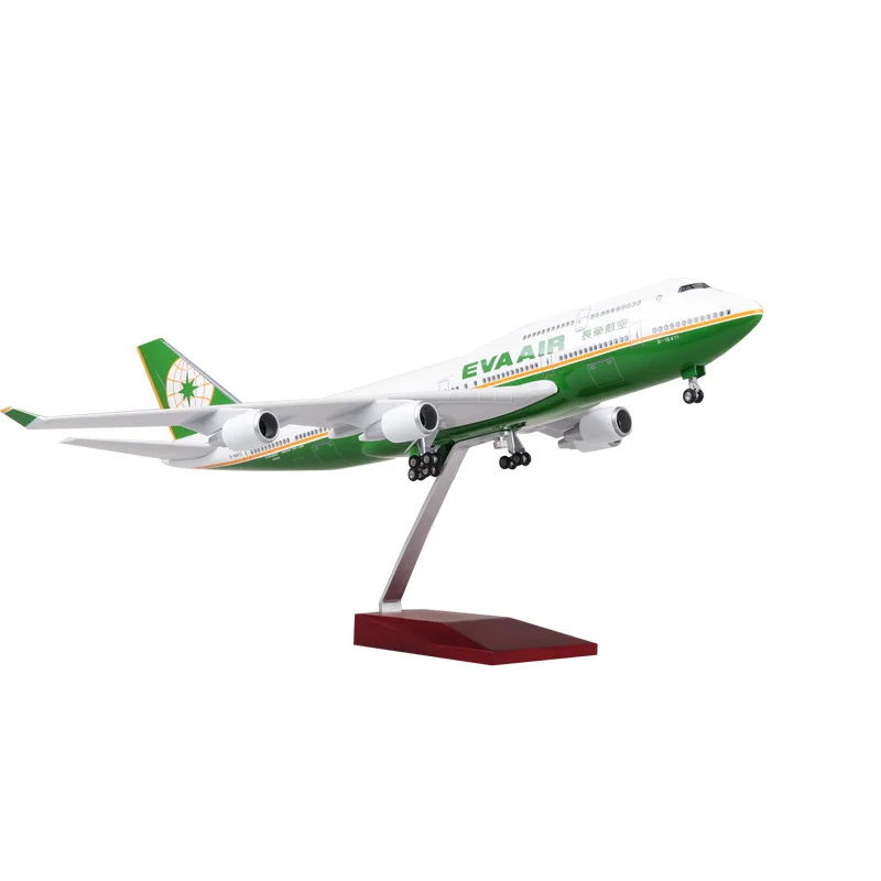 47CM eva air 747 Model Airplane B747 Aircraft Metal Alloy Plane Model Boeing 747 for Collectible Decoration Diecast Airplanes