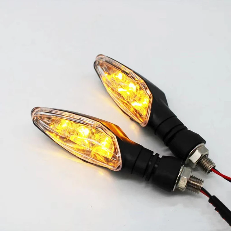 New 2Pcs Motorcycle Turn Signal Light Super Bright Amber Blinker Indicator Waterproof Motorcycle Running Lamp Flashers Lighting
