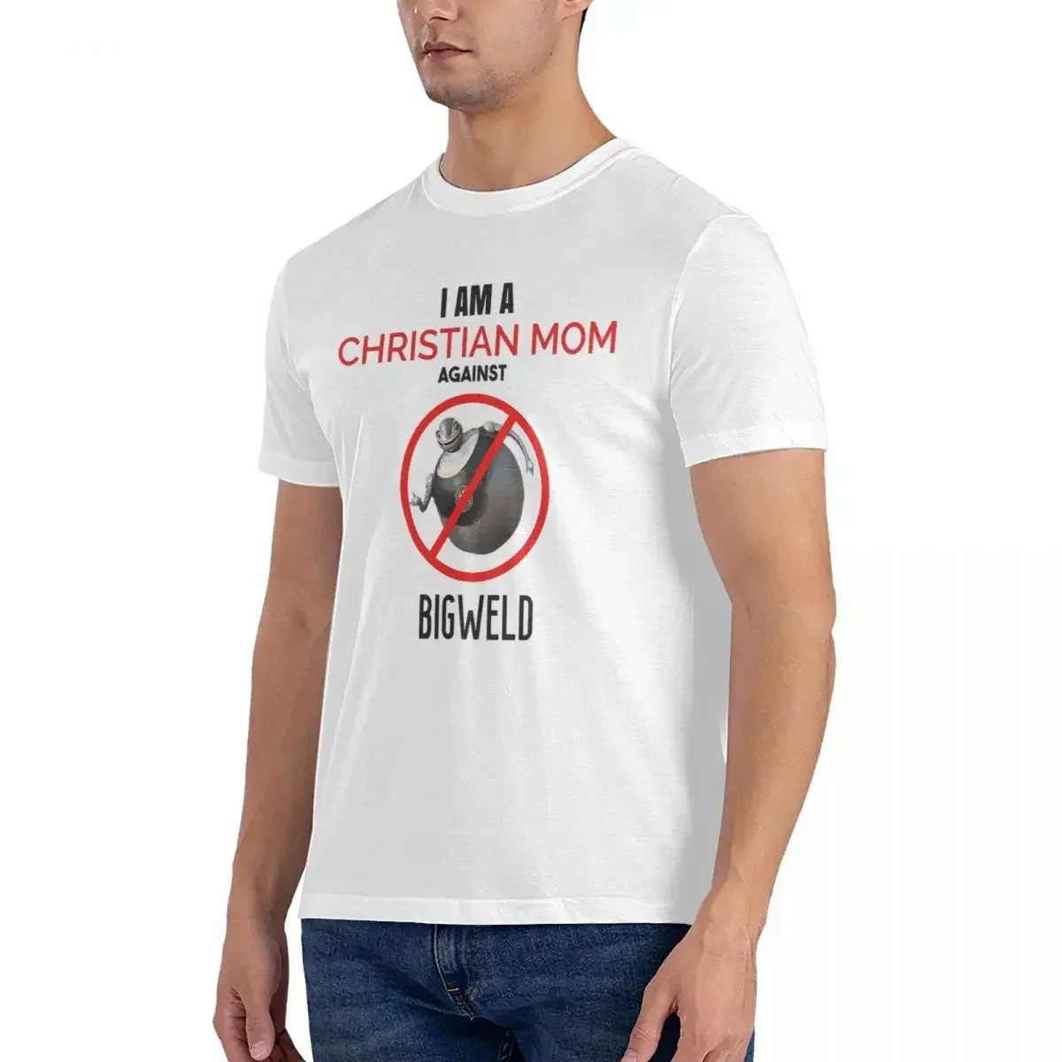 Christian Mom Against BIGWELD T-shirt Men Fashion Oversized T Shirt Men Crew Neck Summer Shirts Tops S-6XL