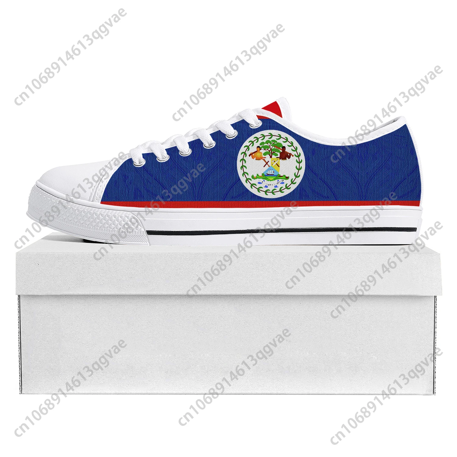 

Belizean Flag Low Top High Quality Sneakers Mens Womens Teenager Canvas Sneaker Belize Prode Casual Couple Shoes Custom Shoe