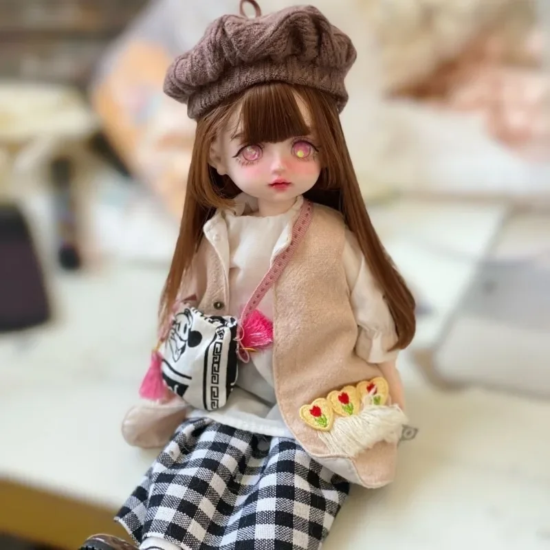 30cm lalka Lolita Bjd Fullset ręcznie robione Up lalka Bjd zmienialna peruka ładna dziewczyna zabawki 1/6 przegub kulisty lalek na prezent urodzinowy