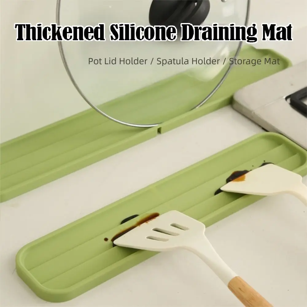 

Washable Countertop Pot Lid Storage Mat Sink Water Prevent Multifunctional Silicone Drain Pad Countertop Protector