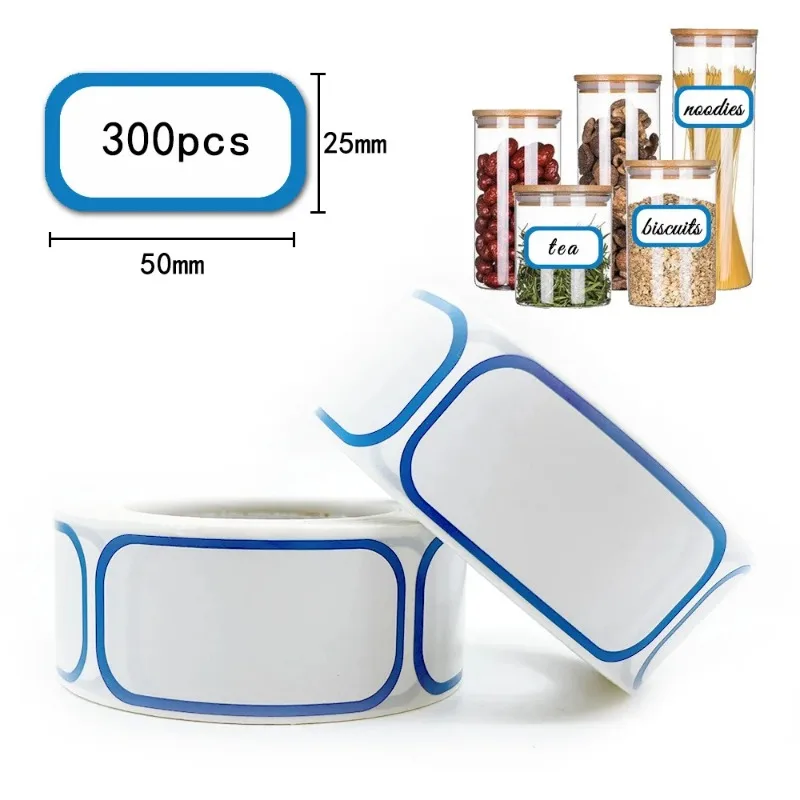 Self-Adhesive Freezer Labels, Removable Food Storage Stickers, Date Labels, DIY Handmade Stickers, Bottle Pack, 1x2Inch, 300Pcs