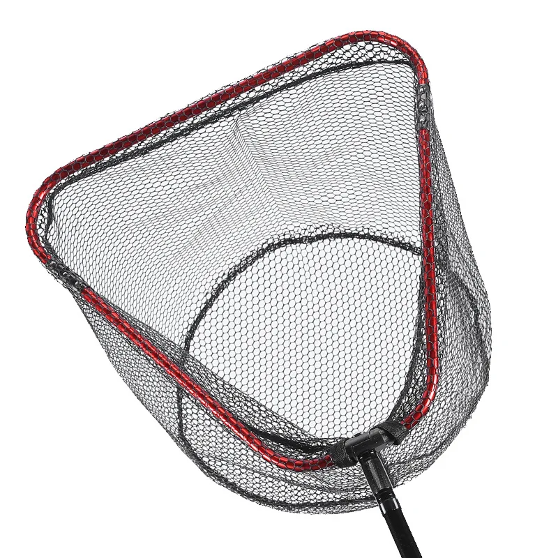 Dreieck Net Kopf Aluminium legierung 8mm Schraube Klapp Dip Net 40/60/65cm Kleben Net Outdoor angeln Werkzeug Zubehör