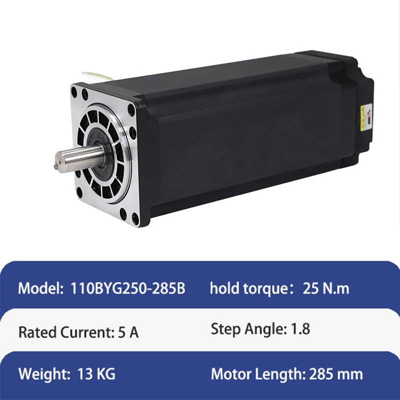 Nema 42 Hybrid High-Power 3-Phase Closed Loop Stepper Motor 285mm Body 25N.m Torque Built-in Encoder DC 220V Heavy