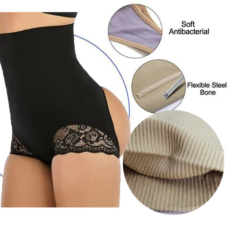 GUUDIA Butt Lifting Tummy Control Panties Lace Shapwear Hollow Out Buttock Lifting Panties Butt Lifter Booty Lift Up Panty