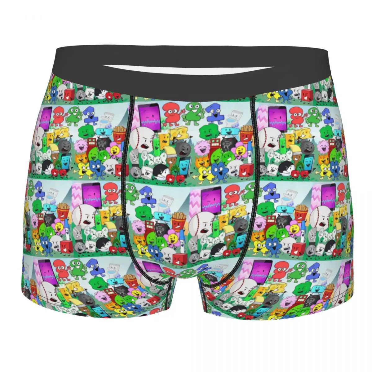 Boxer Underpants Shorts BFDI Inanimate Battle For Dream Island Anime Panties Men Ventilate Underwear Homme Man Boyfriend Gift