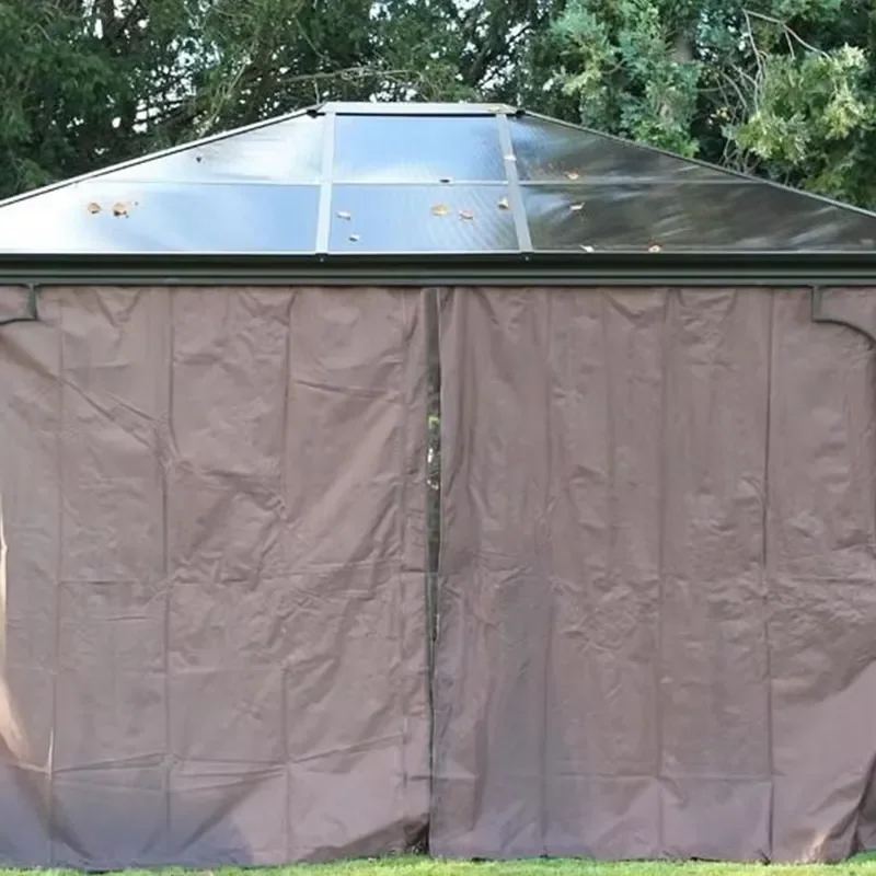 Modern Hard Roof Gazebo For Winter Terrace Outdoor Waterproof House Structure Durable Patio Shelter Garden Pergola With Solid
