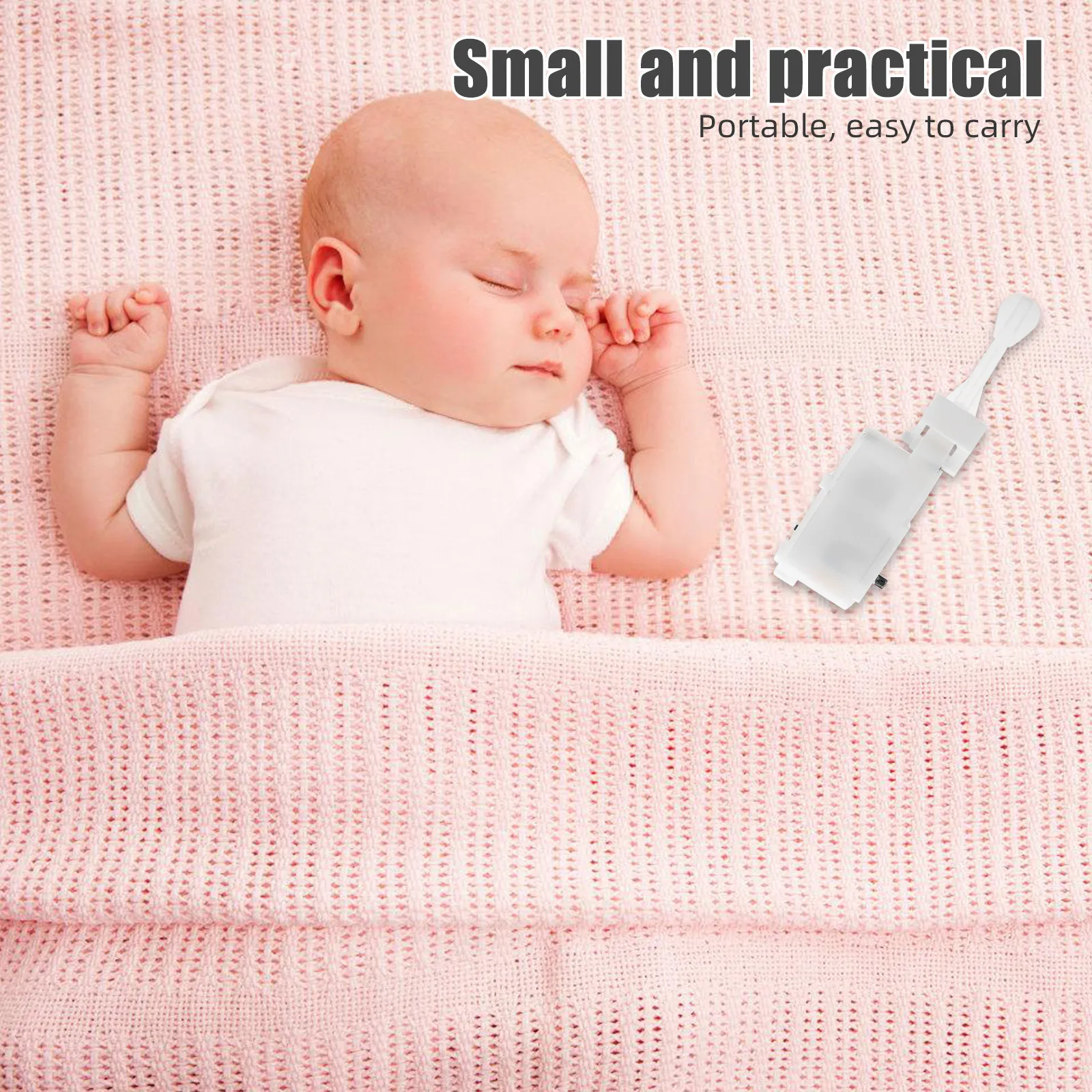 

Compact Comforter Palm-Sized Motorized Patting Device 3 Tapping Modes Remote Control Auto Off for Peaceful Sleep