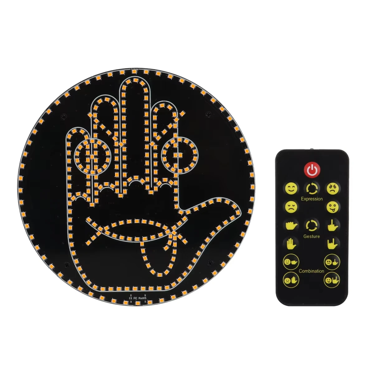 Car LED Funny Facial Expression Light With Remote Control Rear Window Multi-function Warning Reminder Lamp Exterior Accessories image 6