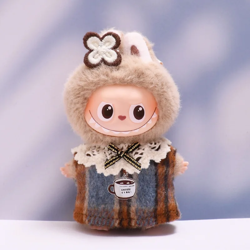 

Для Labubu 4,0 украшения, кукольная одежда, рождественские наряды, мини-лабу, кофейный цветочный комплект, наряд для куклы, аксессуары для кукол