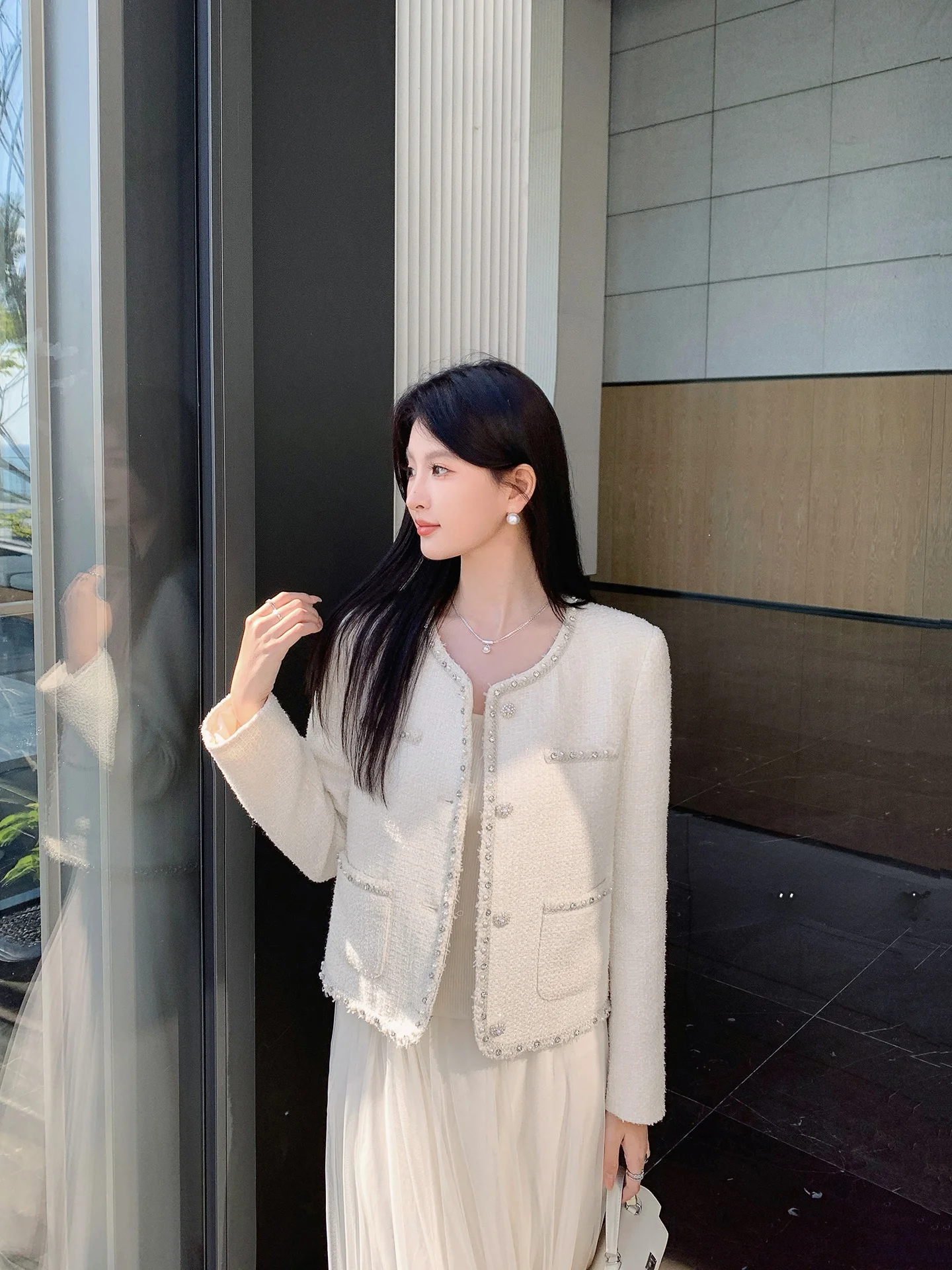 

Женское пальто Ms.Daoge: легкое, модное, для повседневной носки, с длинными рукавами, круглым вырезом, весеннее, из высококачественной ткани.