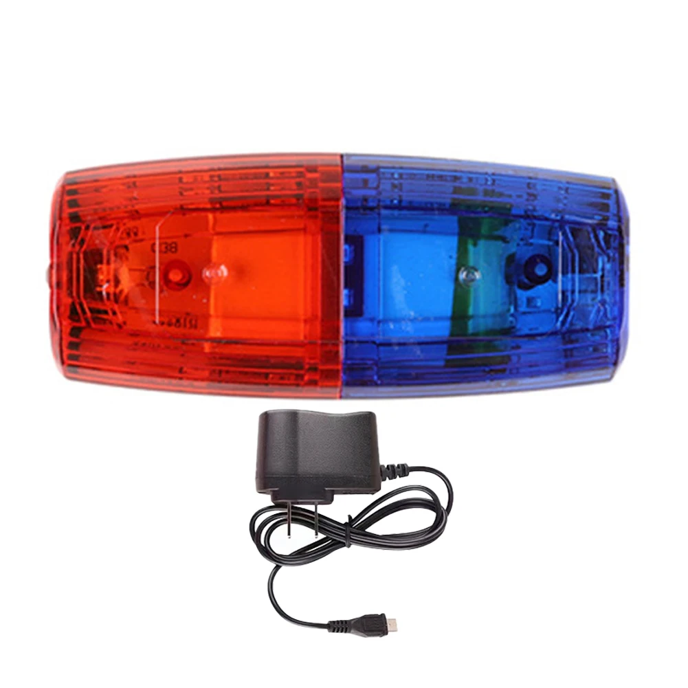 Luz LED de advertencia de hombro, Clip de hombro, luz de saneamiento, alarma de patrulla de seguridad para trabajadores, señal de Flash estroboscópica, lámpara roja y azul