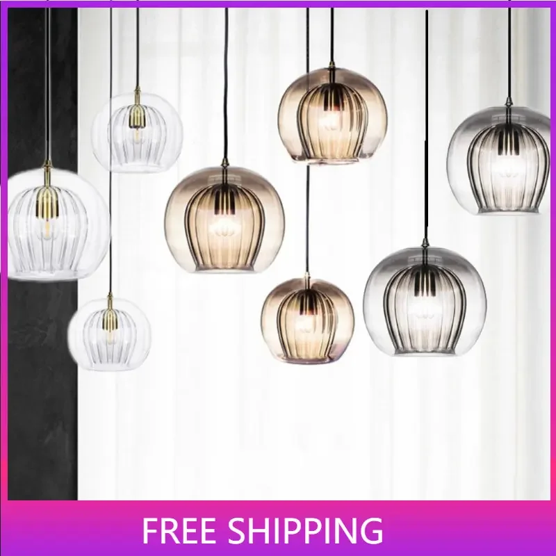 Modern Pendant Light for Bedroom Kitchen Dining Room Island Bedside Hanging Lamp Glass Lighting Ceiling Indoor Decoration Lights