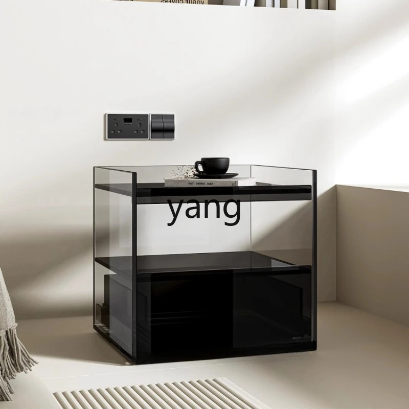 

TGF acrylic bedside table Italian minimalist home bedroom light luxury high-end shelf