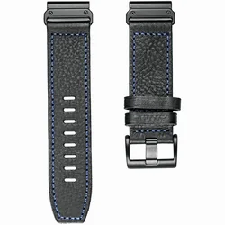 HEMSUT Leathe Watch Band For Garmin Cowhide Wrist Strap Compatible With Fenix/Tactix/Forerunner/Vivoactive/Approach/MARQ/Quatix