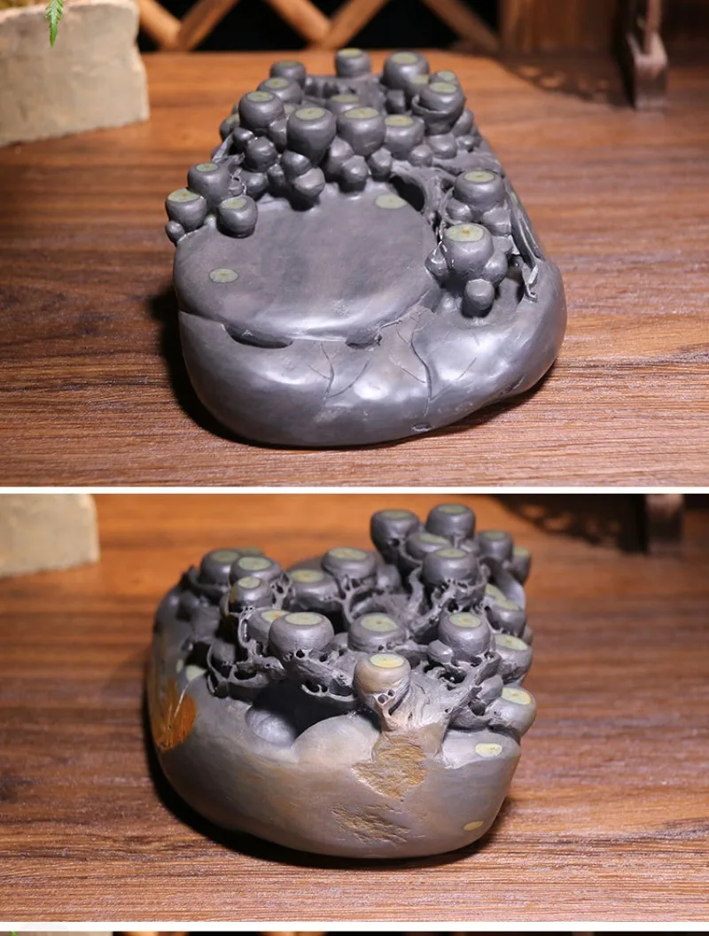 Authentic Duan Inkstone Plum Blossom Pit Pure Handmade Duan Inkstone Collection Gift Ornament Natural Rough Stone Ink