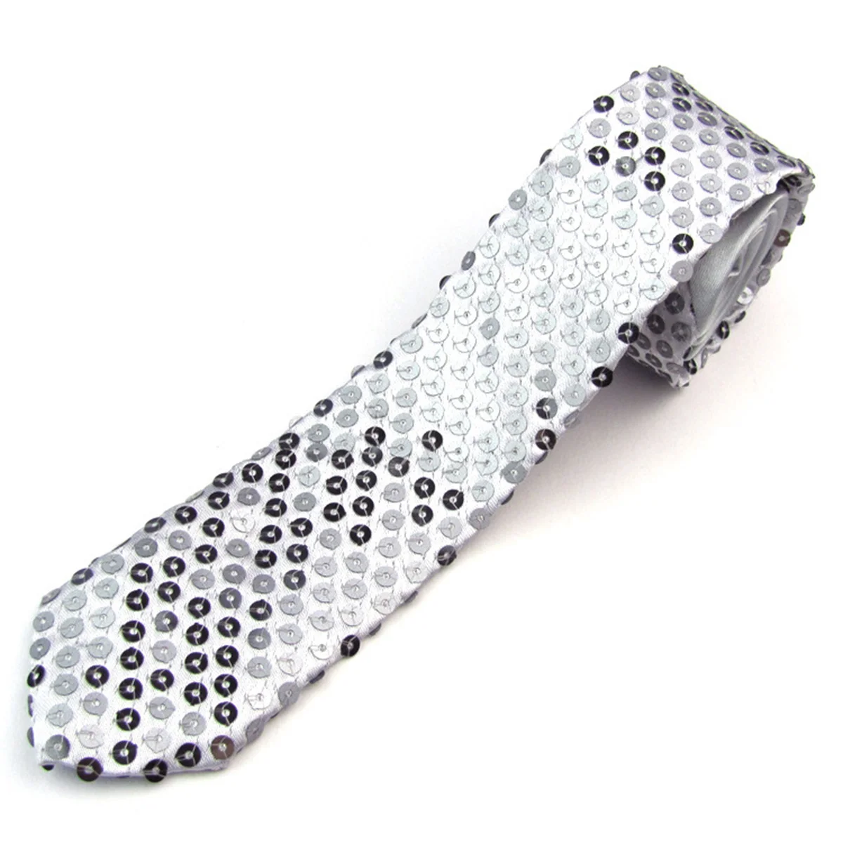 

3pcs Sequin Accessory Sets Silver Jazz Hat Tie Glove For Adults Lightweight Dance Costume Festival Party Novelty Fun