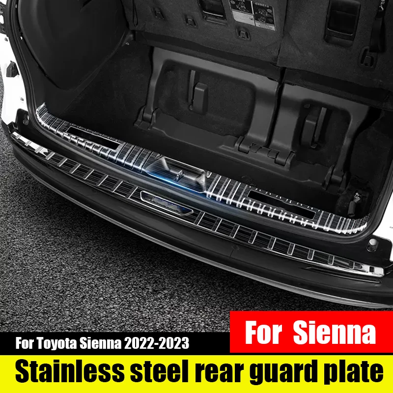 For Toyota Sienna 2022 2021 stainless steel tailgate guard plate anti-fouling interior modification accessories