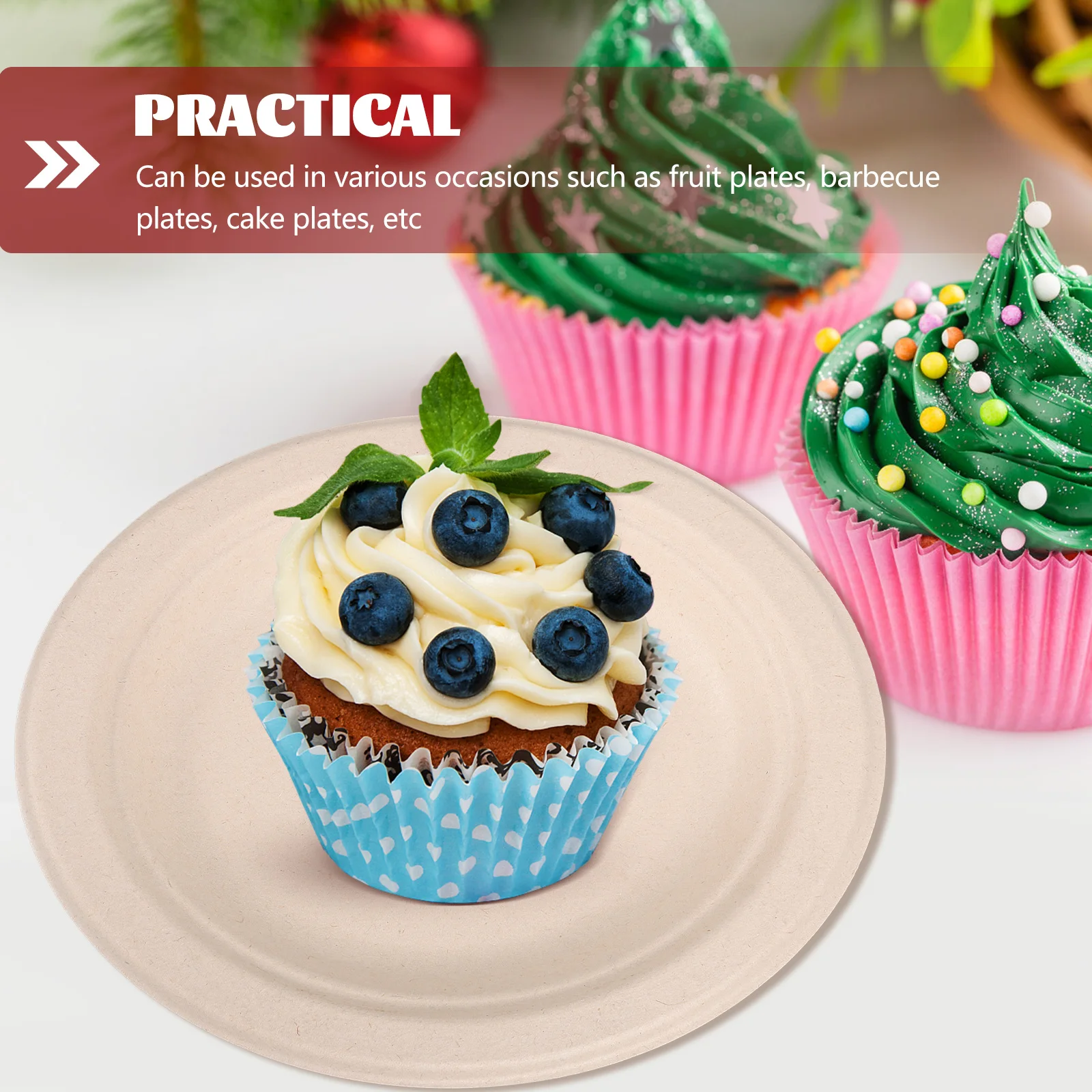 

50Pcs 6 Inch Oval Paper Platters Durable Safe Material for Food Packaging and Takeaway Use Paper Platters Dinner Plate