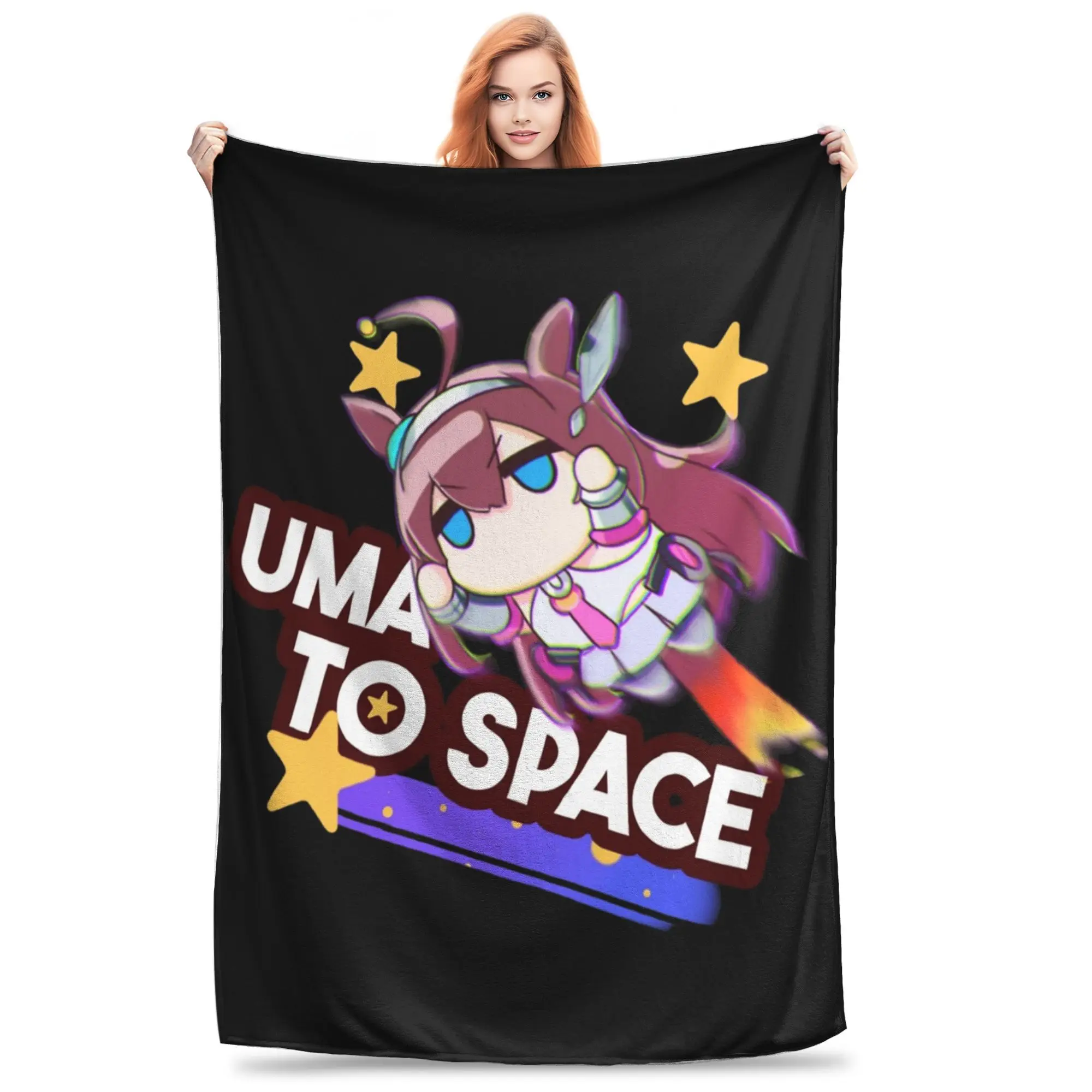 

Uma Musume Pretty Derby Mihono Bourbon Blanket Multi-size Soft Fuzzy Plush Throw Blankets for Sofa Couch and Bed