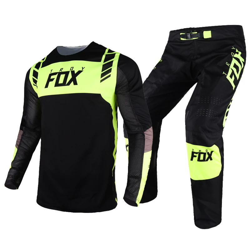 

2021 MX ATV Mach Gear Set Motorbike Downhill Bike Offroad Mens Jersey Pants Motocross Motorcycle Racing Suit