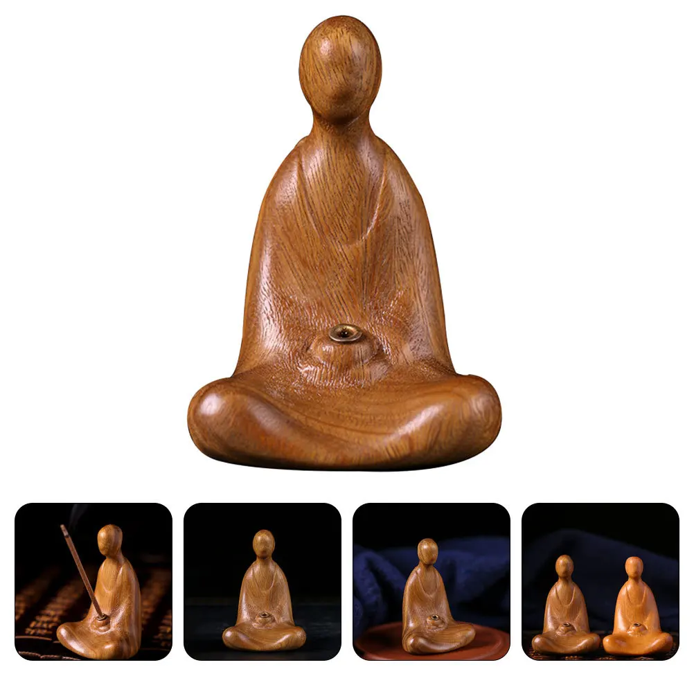 

Buddha Incense Stick Holder Wooden Incense Burner Censer for Home Office Yoga Bedroom Aromatherapy Relaxation Table Decoration