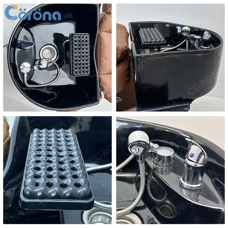 Backwash Electric Reclining Head Hair Spa Bed Shampoo Chair for Salon