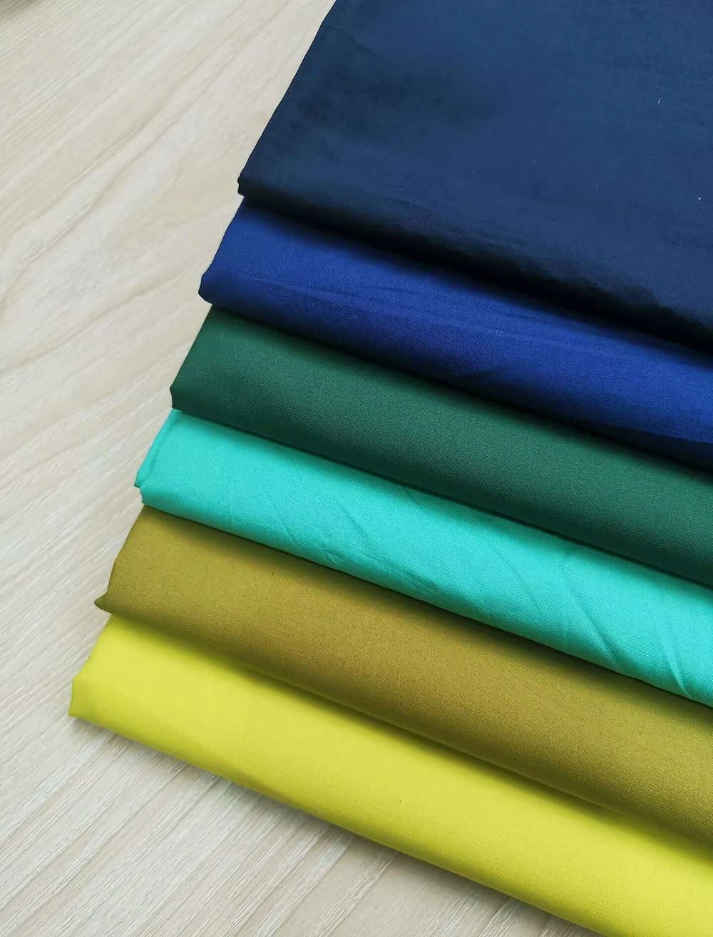 1 meter X 1.47 meter Blue Green Navy Plain Cotton Fabric Shirt Doll Diy Material Poplin