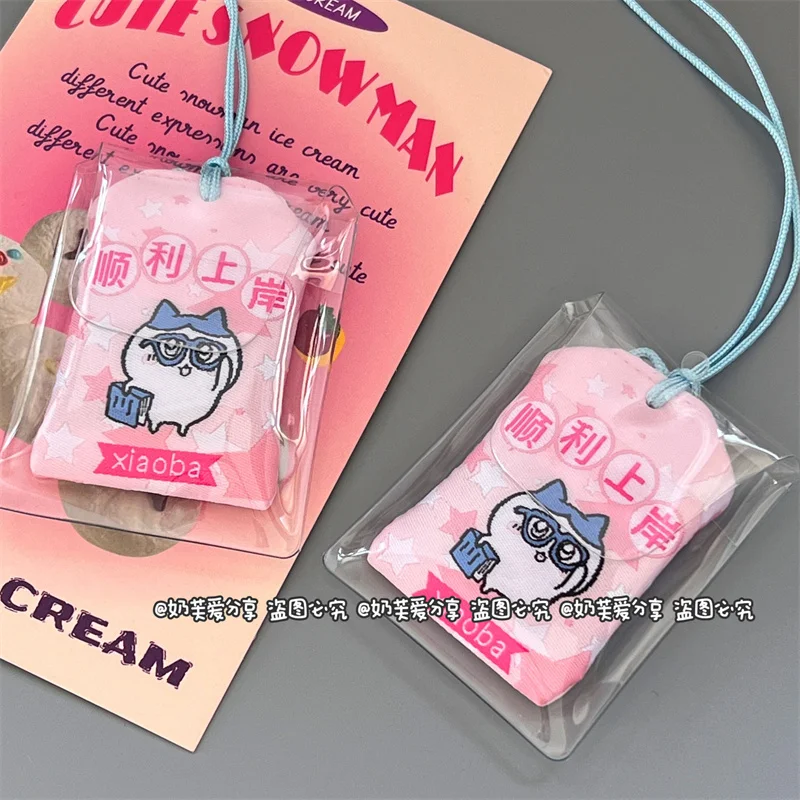 MINISO Series Chiikawa Embroidered Pendant Kawaii Cute Hachiware Anime Usagi Car Mounted Ping An Fu Pendant Birthday Present