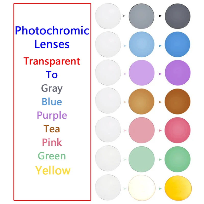 Fashion Women Candy Color Cute Double Bridge Pilot Photochromic Myopia Glasses Men Polarized Sunglasses Nearsighted Anti Blue
