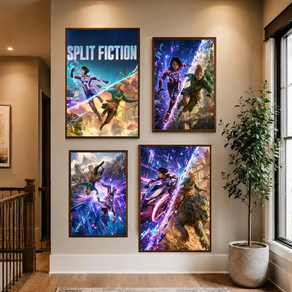 Game S-Split Fiction Poster HD Waterproof PP Self-Adhesive Removable Wall Art Poster for Bedroom Cafe Gym Home Decor Gift