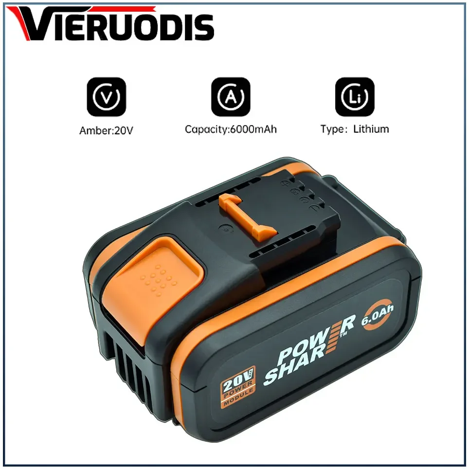 

For 20V Battery 4000mah Li-ion for Worx WX390/WX176/WX166.4/WX372.1 WX800/WX678/WX550/WX532/WG894E WG629E/WG329E/WG2