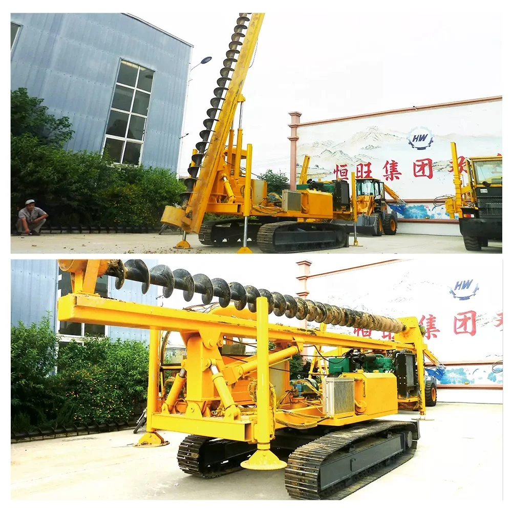 HWD8Y Crawler 8m Trado Driver de pilha de nivelamento de solo