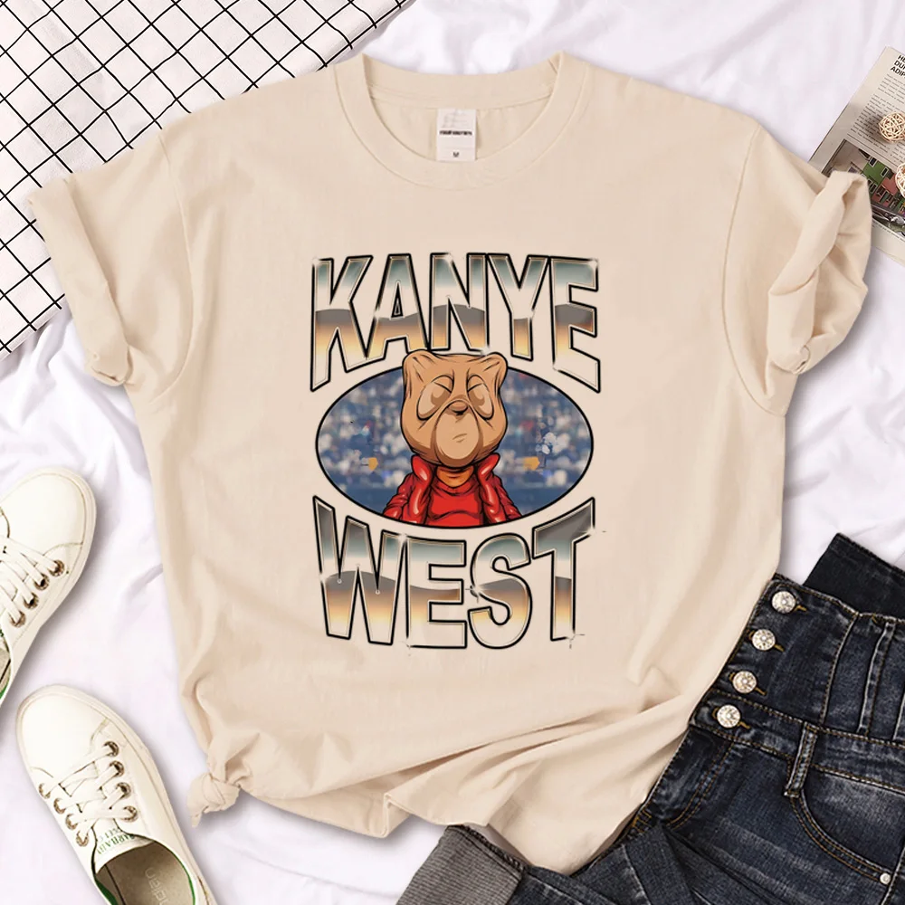 

Kanye West Женская Футболка harajuku top женская уличная одежда Манга Дизайнерская одежда