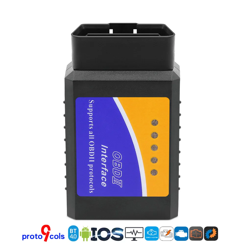 ELM327 Diagnostic Adapter Bluetooth 4.0 Auto OBD Scanner Code Reader Car Tool Mini ELM 327 for Android IOS All OBD2 Protocol