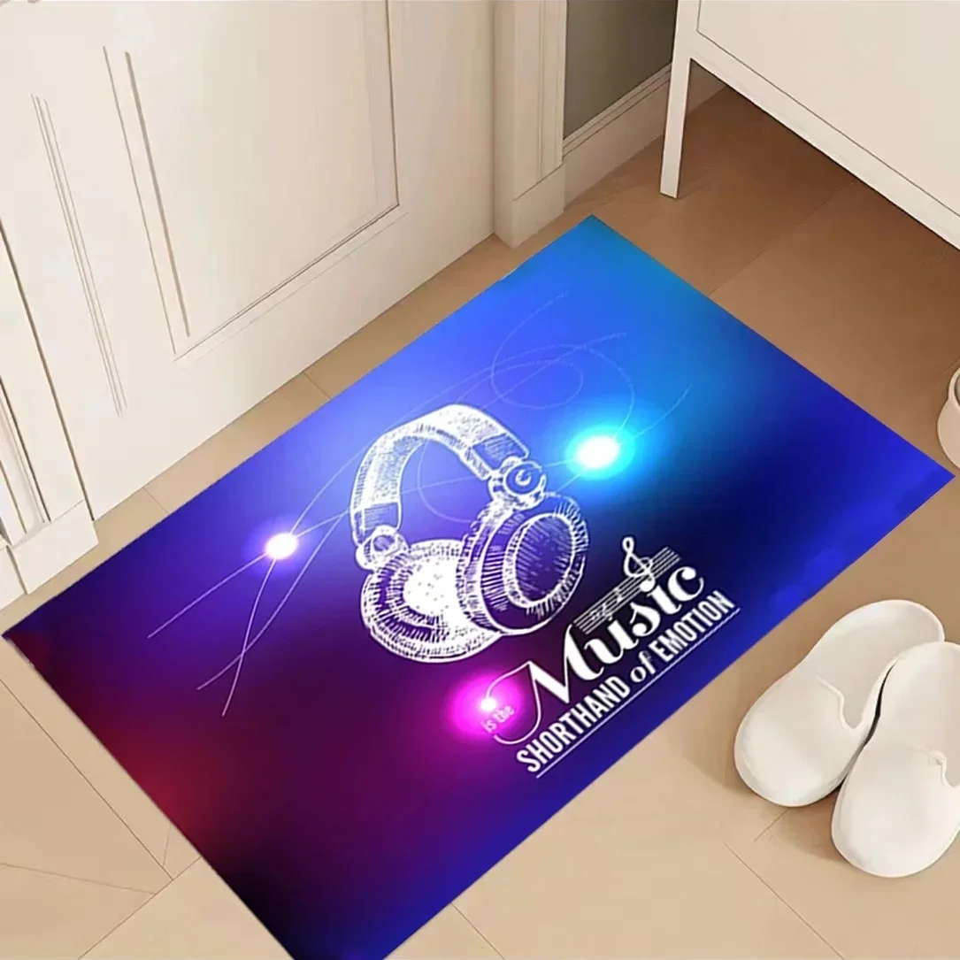 

Electric Drum-Themed Floor Mat Soundproof Carpet for Studio Rehearsal Room Non-Slip Rug for Sofa Music-Inspired Home Decoration