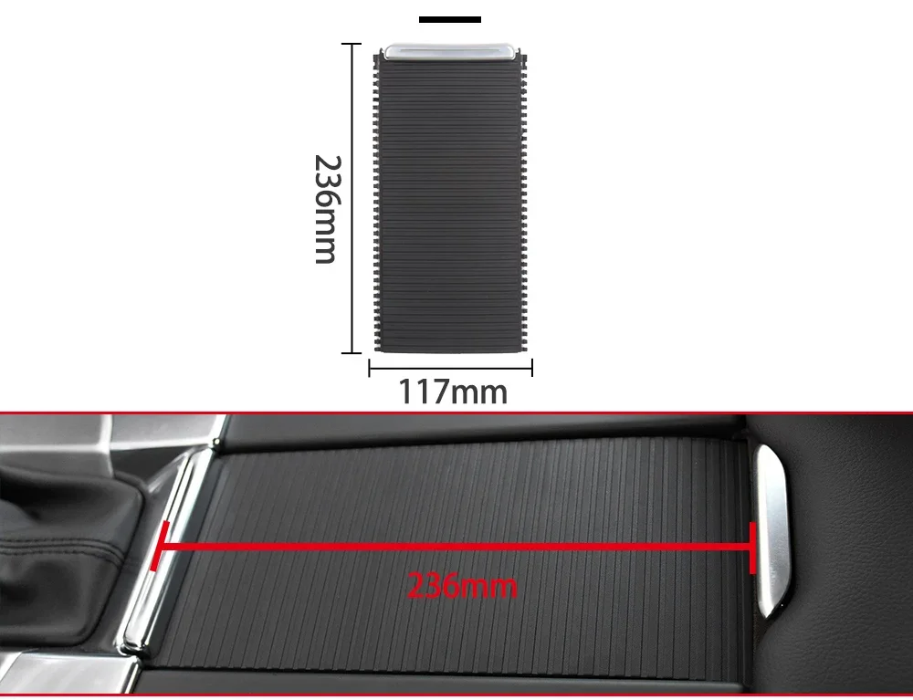 Für Volvo XC60 2009-2017 S60 S60L 2011-19 Auto Center Konsole Schiebefenläden Tasse Halter Rollo Abdeckung ersatz 39868873 – Detail 5