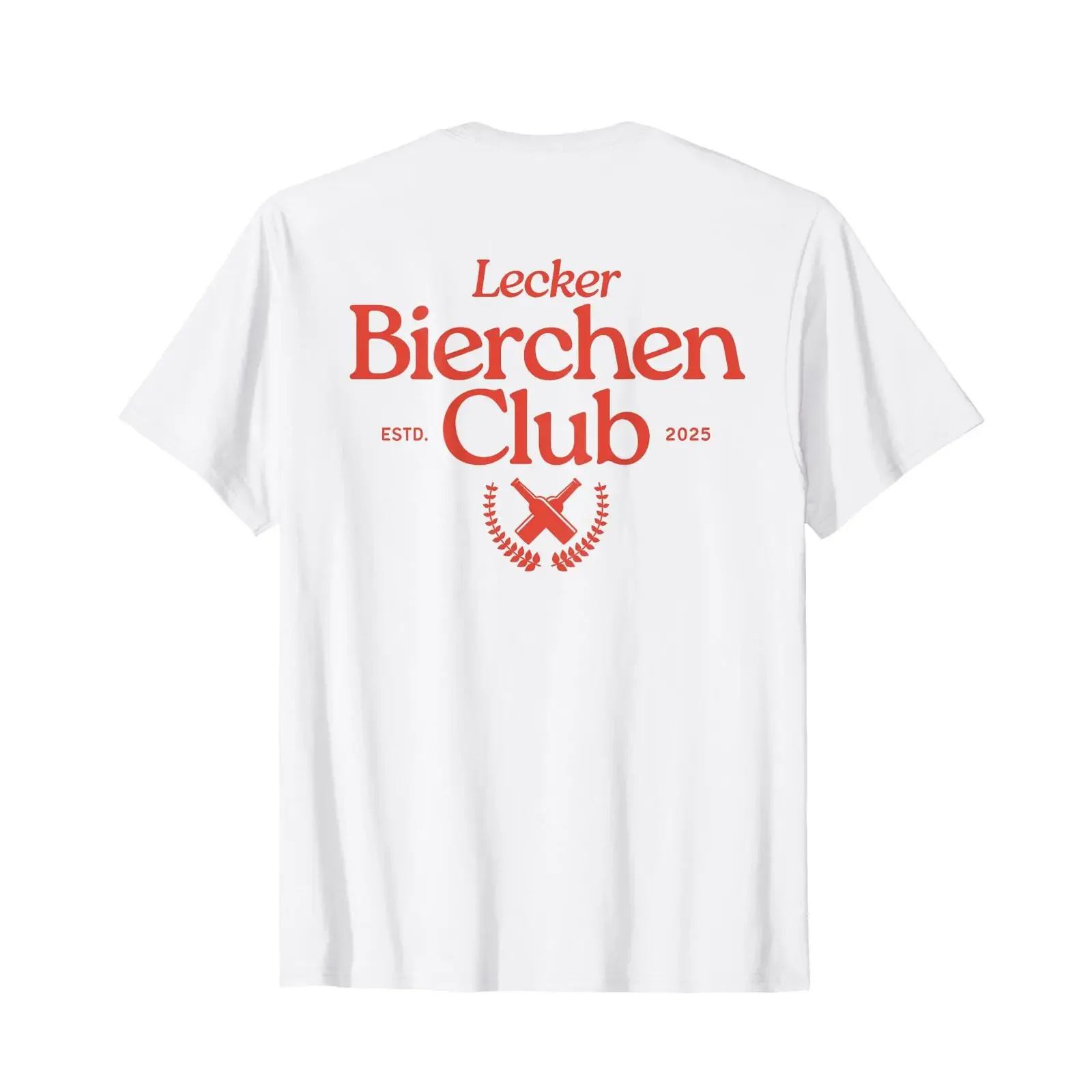 Lecker Bierchen Club Retro Team Malle Daydrinking Backprint T Shirt vintage Washed Casual graphic Soft Stylish streetwear